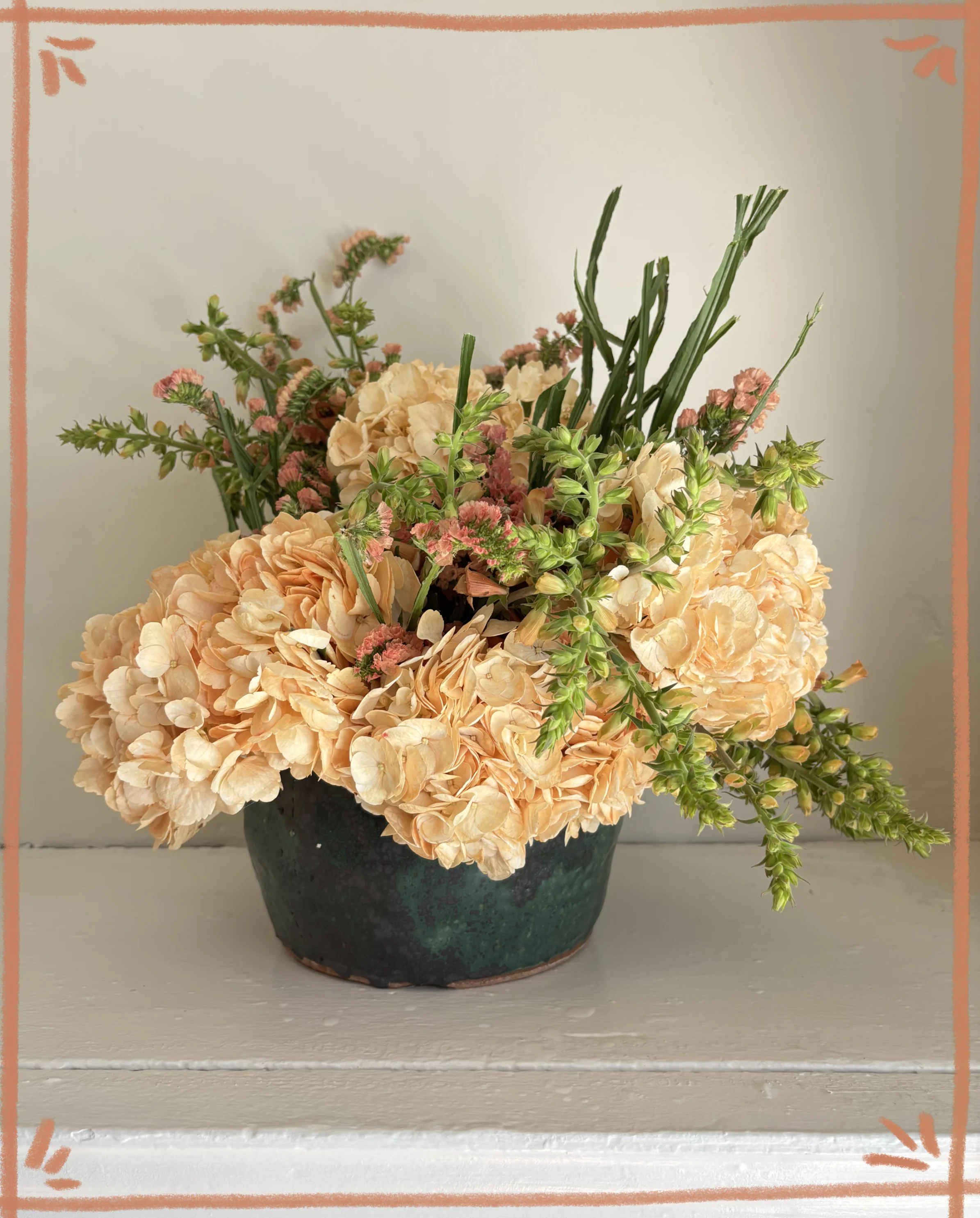 Hydrangeas floral arrangement